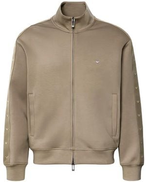 Emporio Armani Logo-Tape Jacket - Natural
