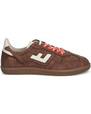 Flamingos Burela Slim Logo-Appliqué Sneakers - Brown