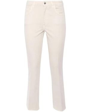 Fay Frayed-Hem Pants - Natural
