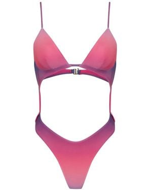 Amir Slama X Tati Barbieri Gradient-Effect Cut-Out Swimsuit - Pink