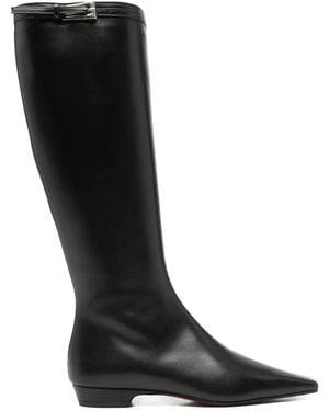 Roberto Festa Buckle-Fastening Leather Knee-High Boots - Black