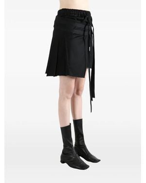 Ann Demeulemeester Ava Asymmetric Mini Skirt - Black
