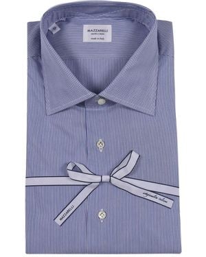 Mazzarelli Camicia A Righe - Blu