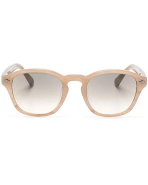 Brunello Cucinelli Sonnenbrille Mit Rundem Gestell - Natur