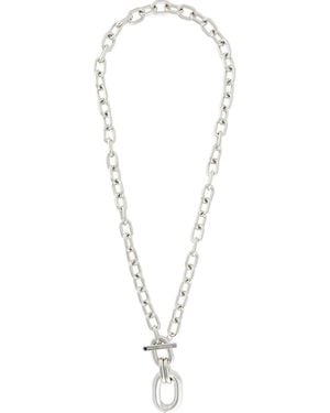 Rabanne Double Xl Link Necklace With Pendant - Metallic