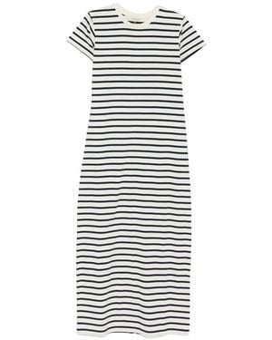 Anine Bing Wynne Dress Stripe - White