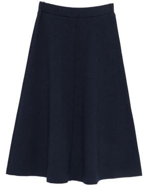 Niu Karierter Midirock - Blau