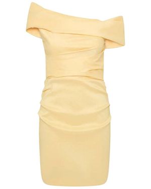 Rebecca Vallance Mandy Off-Shoulder Mini Dress - Yellow