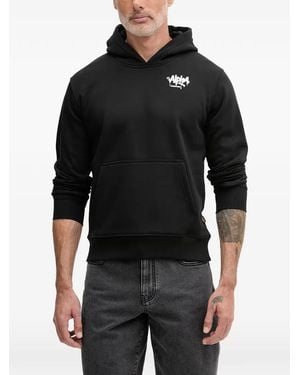 Alpha Industries Alpha Signature Pouch-Pocket Hoodie - Black
