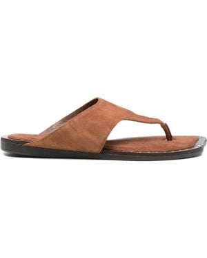 Ash Stud-Embellished Thong Sandals - Brown