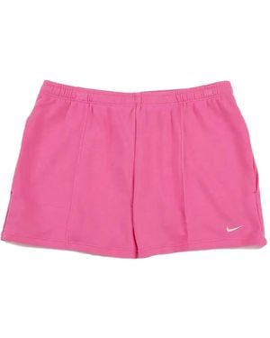 Nike Pantalones cortos nsw chill de punto de rizo francés - Rosa