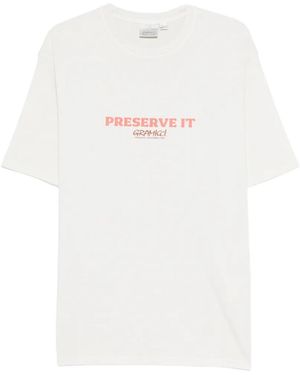 Gramicci Footprints Tee Pigment Dyed - White
