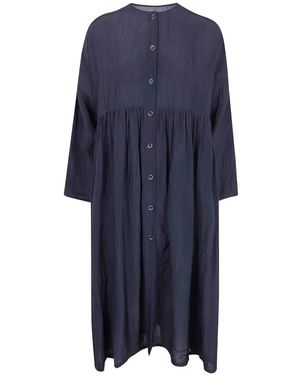 Uma Wang Button Day Dress - Blue