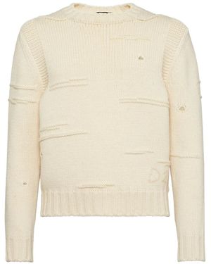 DSquared² Maglione Con Ricamo - Neutro