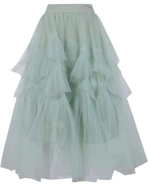 Essentiel Antwerp Ruffled Midi Skirt - Blue