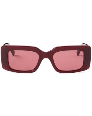 Sandro Logo-Plaque Rectangle-Frame Sunglasses - Pink
