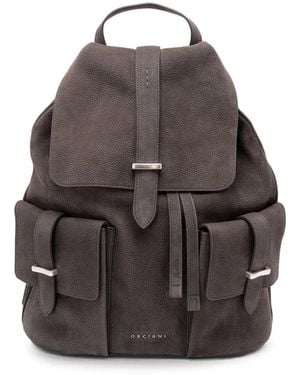 Orciani Mochila Nabucco De Piel - Gris