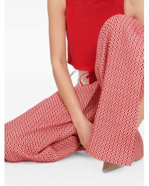 Rosie Assoulin Lace-Up Jacquard Trousers - Pink