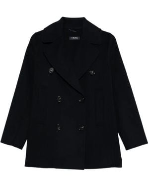 Max Mara Double-Breasted Coat - Black