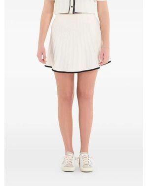 Guess Logo-Embroidered Skirt - White