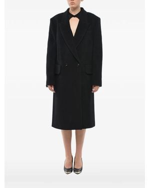 Stella McCartney Chevron Double-Breasted Coat - Black