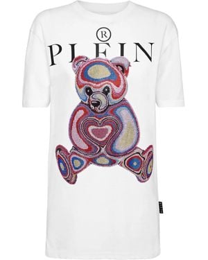 Philipp Plein Logo-Print Cotton T-Shirt - White