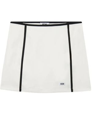 Gcds Hello Kitty Contrast-Trim Mini Skirt - White