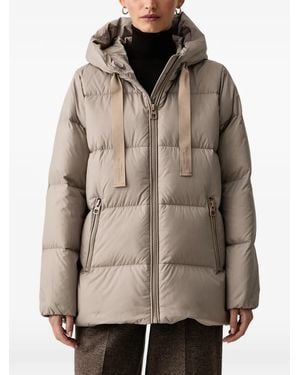 Marc O' Polo Quilted Hooded Jacket - Natural