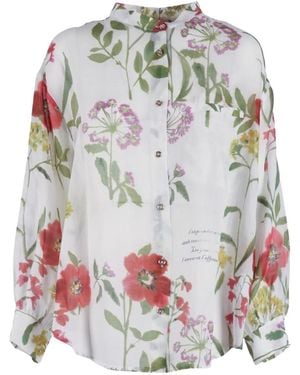 Shirtaporter Floral-Print Blouse - Gray