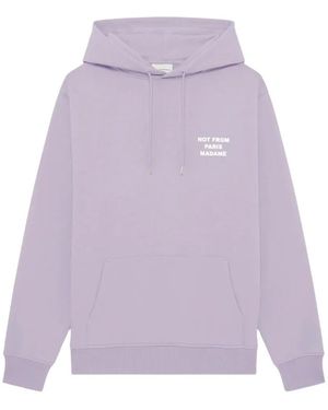 Drole de Monsieur Slogan Hoodie - Purple