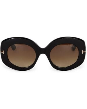 Tom Ford Round-Frame Sunglasses - Black