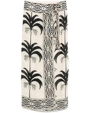 Johanna Ortiz Significado Poderoso Midi Skirt - Grey