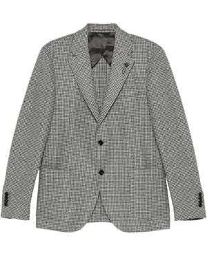 Lardini Houndstooth Blazer - Gray