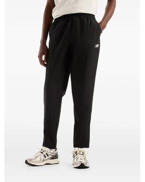 New Balance Logo-Print Track Trousers - Black