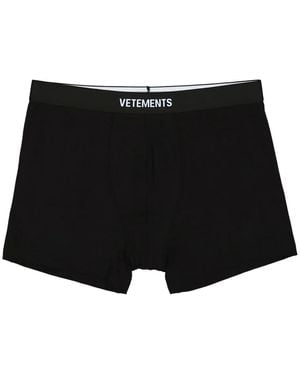 Vetements Logo-Waistband Boxers - Black