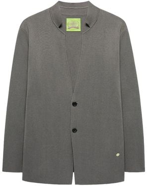 Shanghai Tang Silk Knitted Blazer - Grey