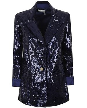 Alice + Olivia Buttoned Blazer - Blue