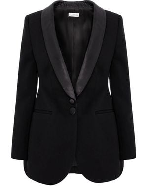 CuAnna Bella Shawl-Lapel Blazer - Black