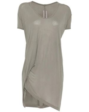 Rick Owens Draped V-Neck T-Shirt - Grey