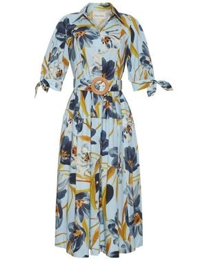 Cara Cara Caro Short-Sleeve Midi Dress - White