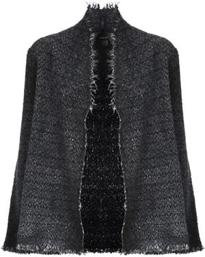 Avant Toi Raw-Edge Cardigan - Black