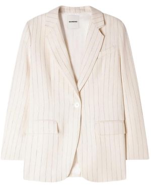 Sandro Striped-Pattern Blazer - White