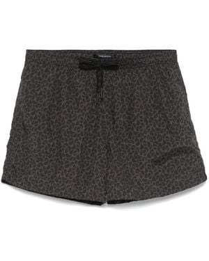 Tagliatore Badeshorts mit Print - Schwarz