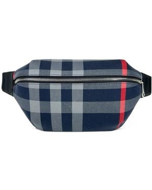 Burberry Sonny Check Belt Bag - Blue