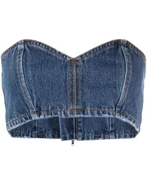Monot Denim Bandeau Top - Blue