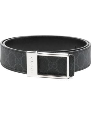 Gucci Gg-Monogram Buckle Belt - Black