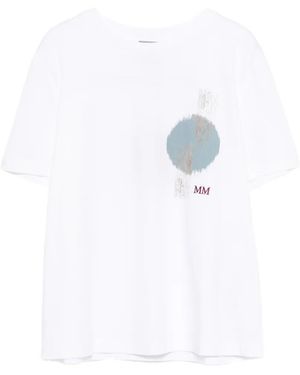 Max Mara T-Shirt À Imprimé Graphique - White