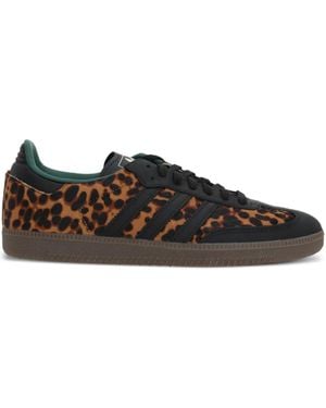 adidas Samba Og Leopard-Print Trainers - Brown