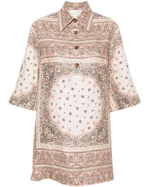 Zimmermann リネン チュニックドレス - ナチュラル