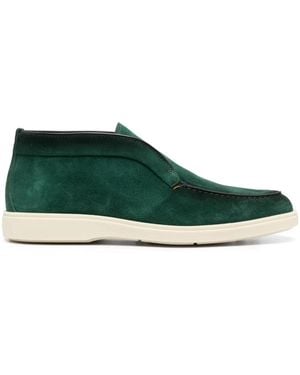 Santoni スエード ブーツ - グリーン